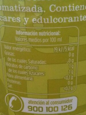 Bebida de limón - Nutrition facts - es