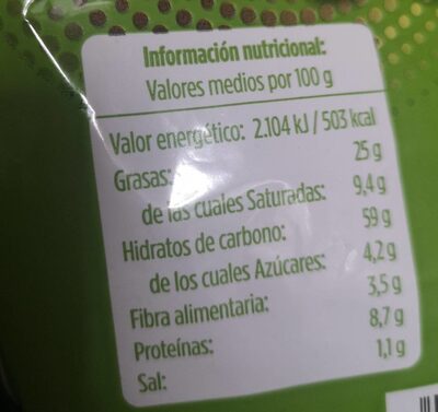 Panecillos tostados con ajo y perejil - Informació nutricional - es
