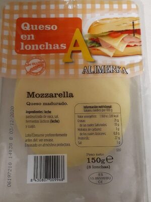 Mozzarella en lonchas - Producte - es