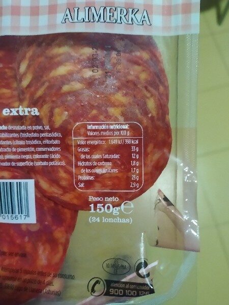 Chorizo extra - Ingredients - es
