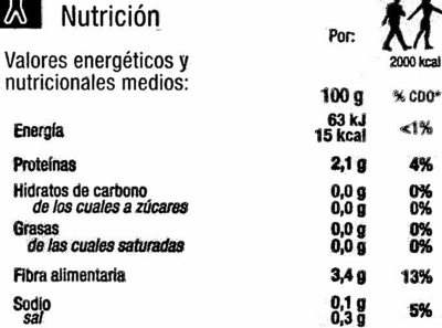 Acelga troceada - Nutrition facts - es