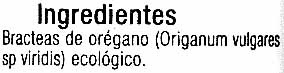 Oregano - Ingrediënten - es