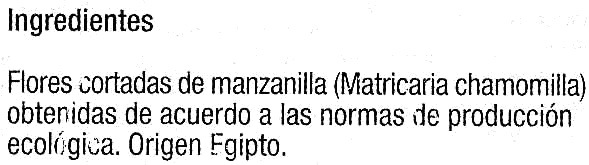 Manzanilla - Ingredients - es