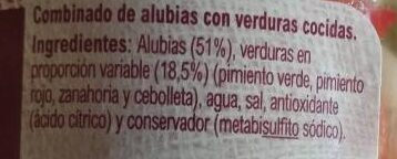 Comb.legumb.alub. - Ingredientes