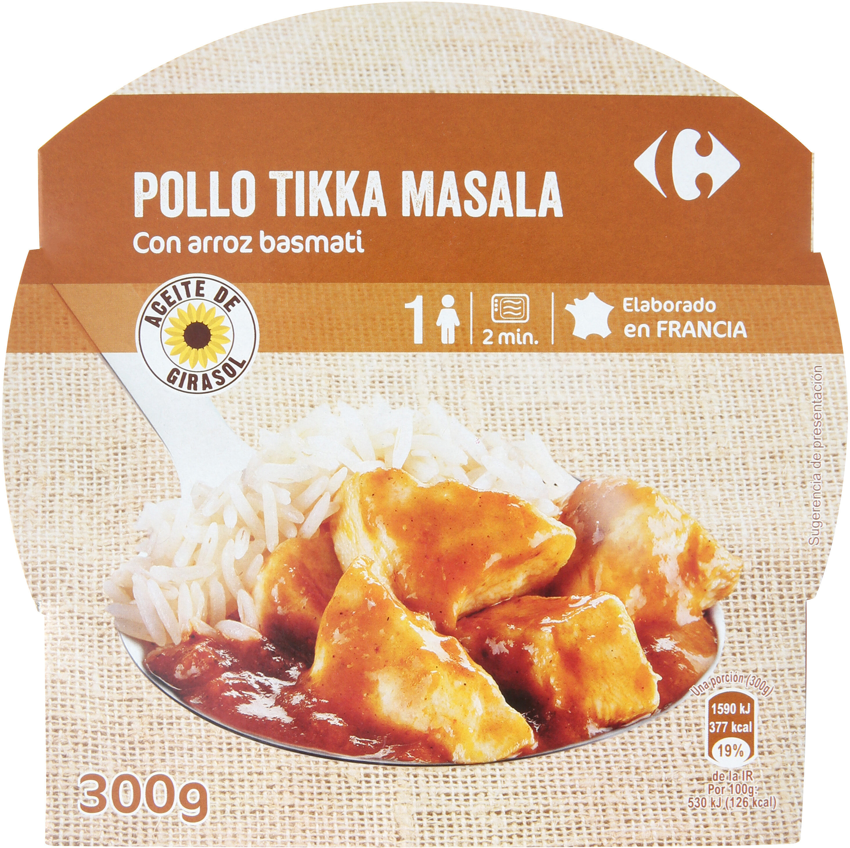 Pollo tikka con arroz basmati - Producte - es