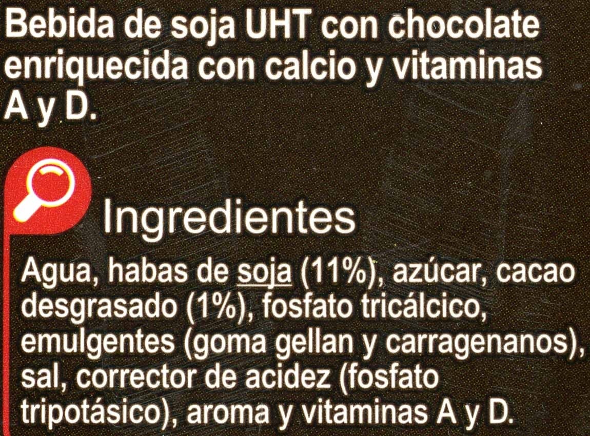 Bebida de soja calcio chocolate - Ingredients - es