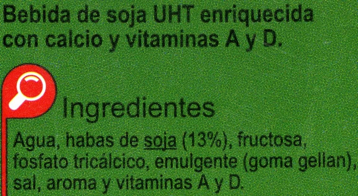 Bebida de soja calcio - Ingredients - es