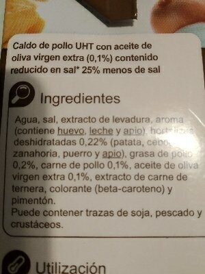 Caldo de pollo bajo en sal - Ingredients
