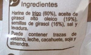 Pan pipas - Ingredients - es