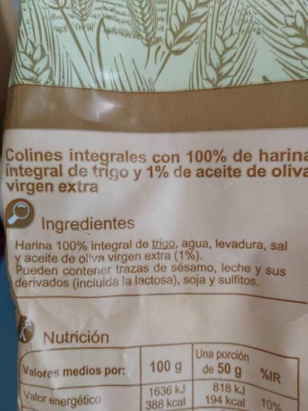 Colin integral - Ingredientes