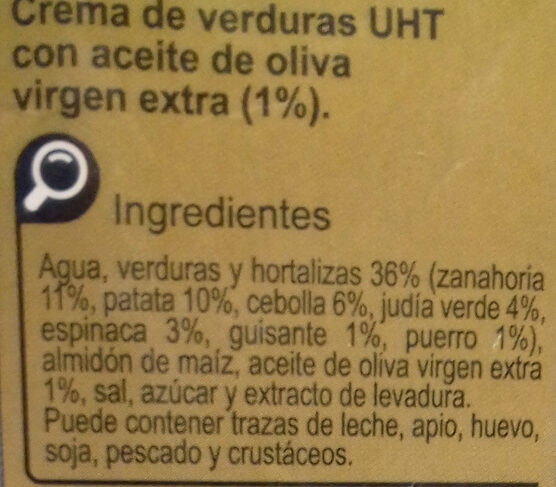 Crema verduras huerta - Ingredients - es