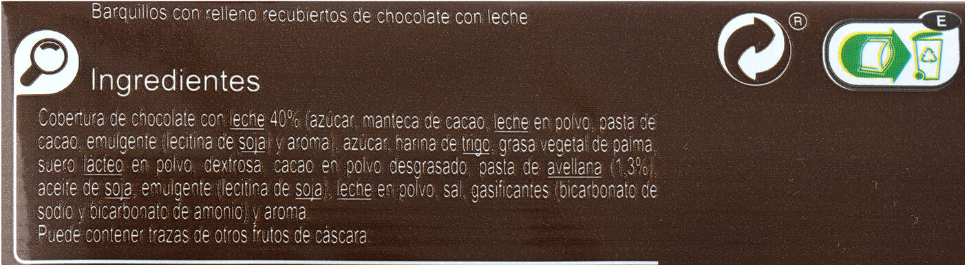 Barquillo cacao tradicional - Información nutricional