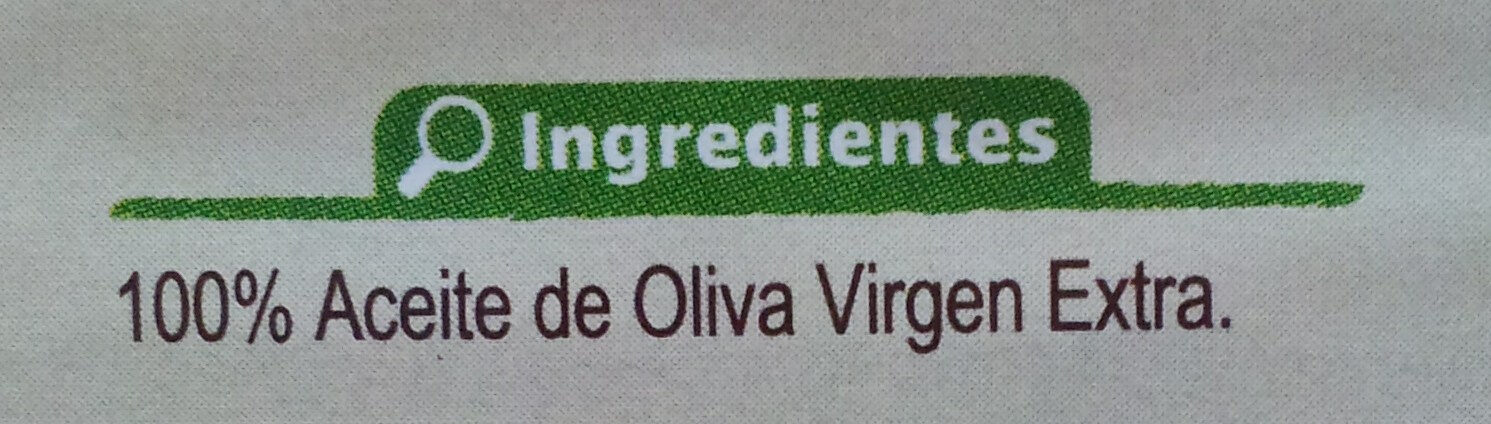 Aceite de Oliva Virgen Extra - Ingredientes