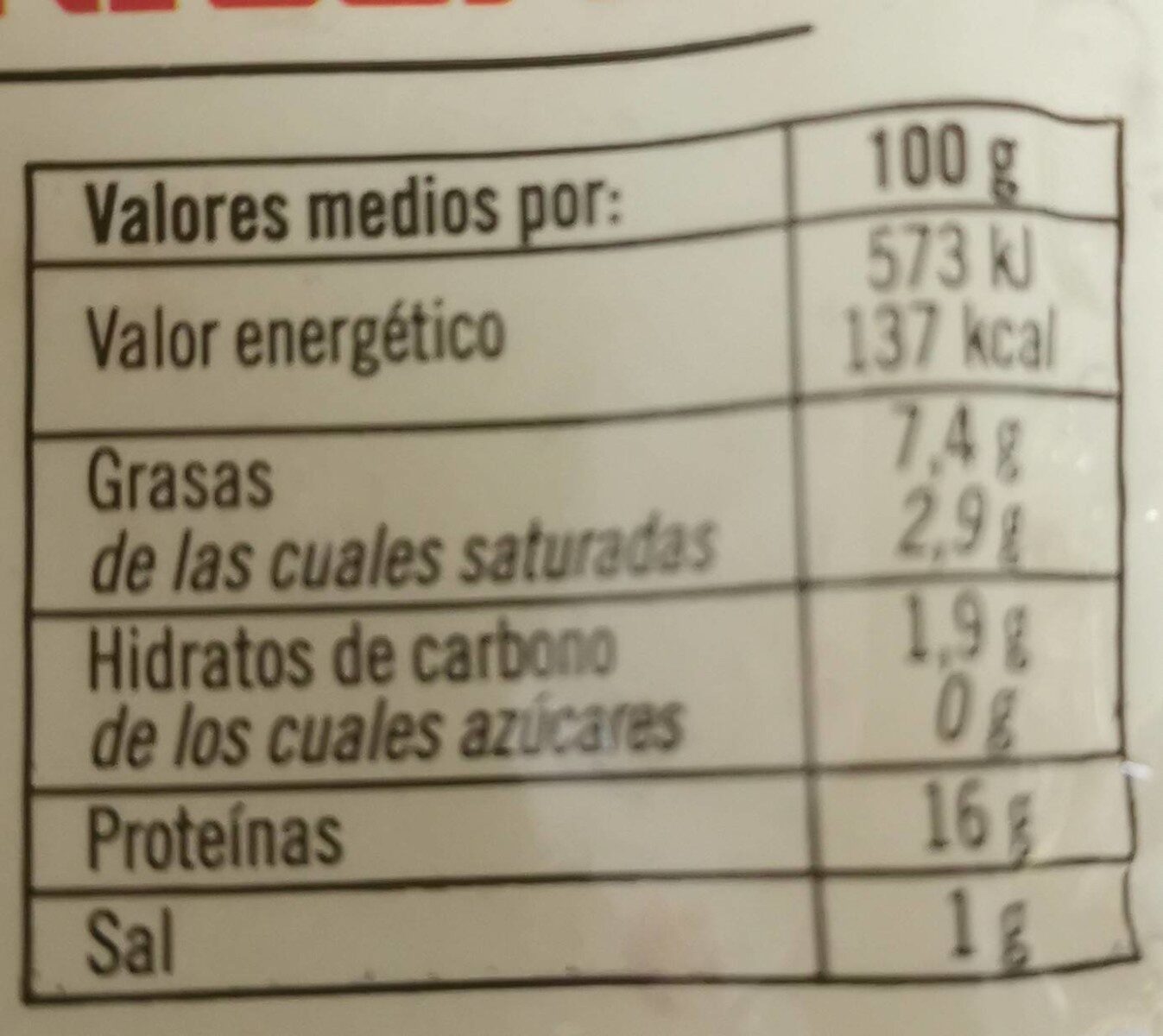 Callos a la madrileña - Nutrition facts - es