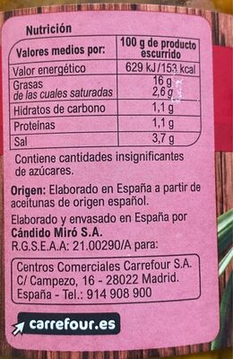 Aceitunas Manz.Gazp. Aliñ - Nutrition facts - es