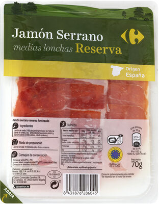 Jamon Serrano Reserva Medias Lonchas - Product - es