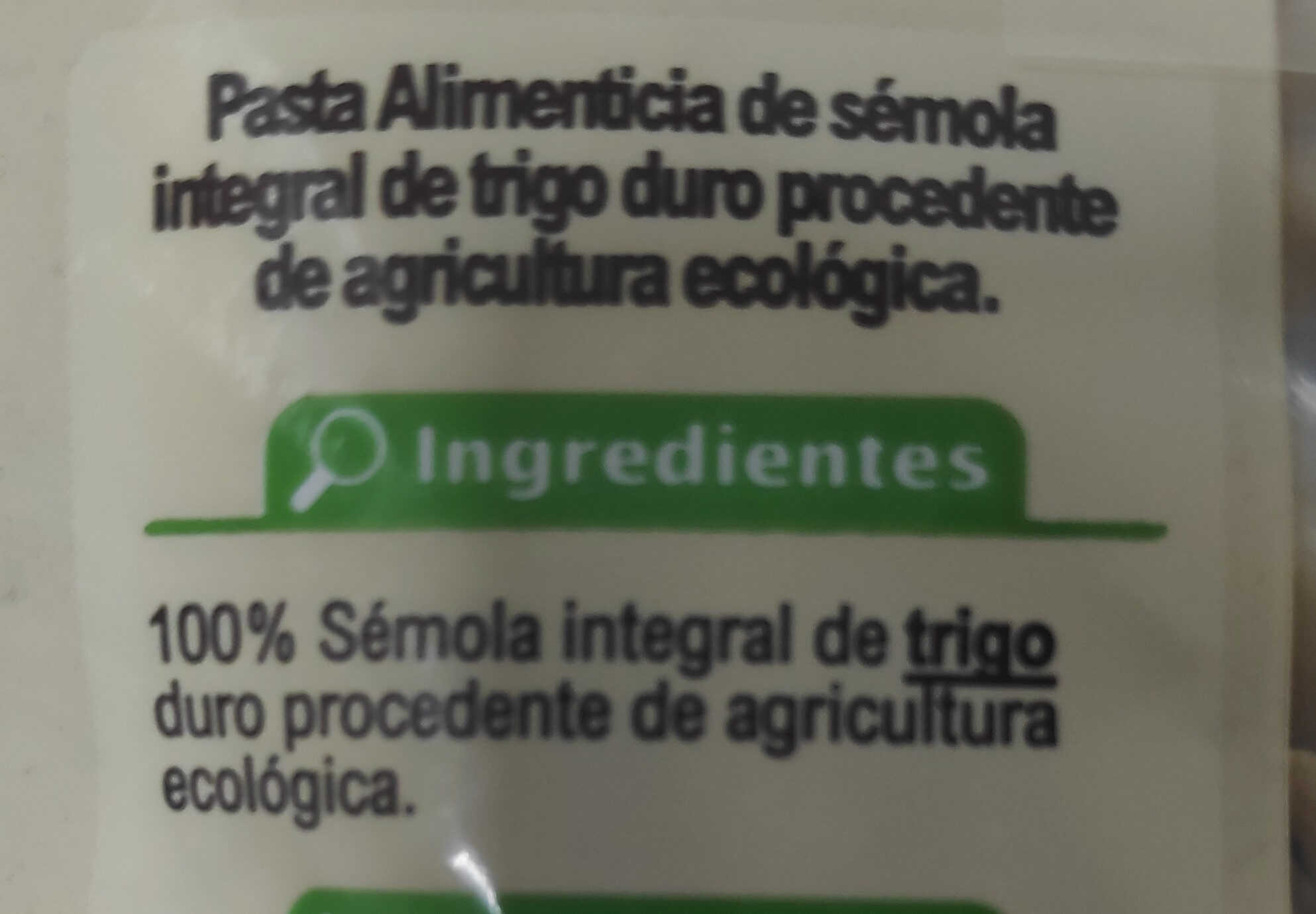 Macarrón de trigo integral - Ingredients - es