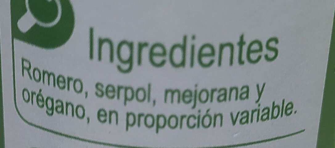 Hierbas provenzales - Ingredientes