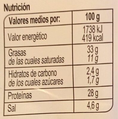 Fuet Extra - Nutrition facts - es