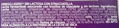 Sin lactosa griego ligero stracciatella - Ingredients