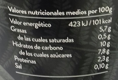 Begetal de Almendra Natural - Tableau nutritionnel - es