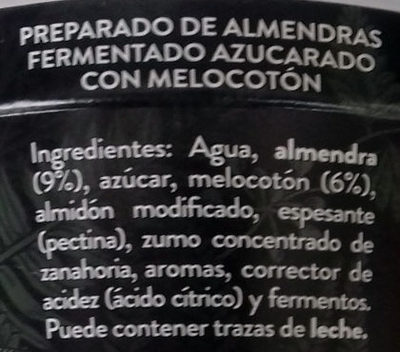 Begetal de Almendra con Melocotón - Ingredients - es