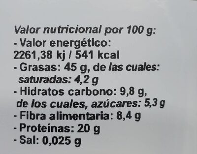 Almendra 100% Bebida para diluir - Nutrition facts - es
