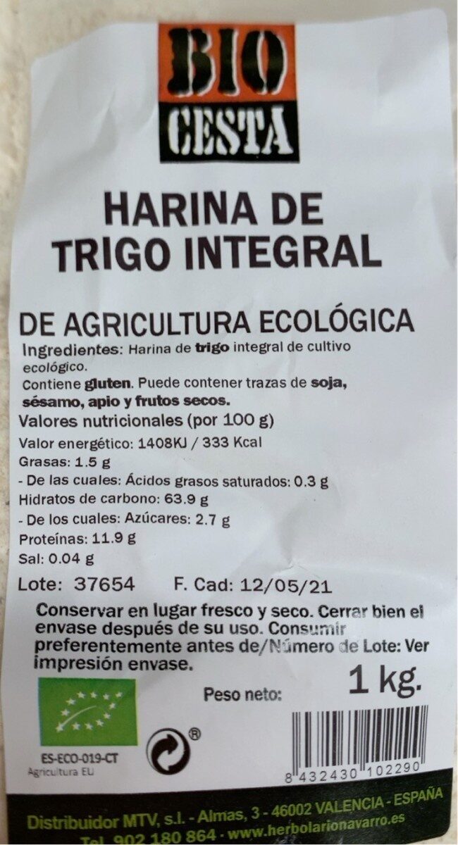 Harina Trigo Integral - Producte - es