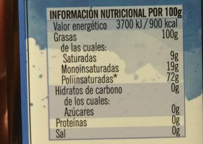 Aceite de Lino - Informació nutricional - es