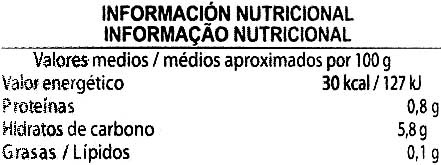 Cebollitas - Informació nutricional - es