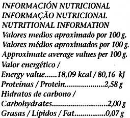 Brotes germinados - Informació nutricional - es