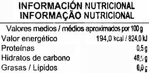 Mermelada de melocotón - Nutrition facts - es