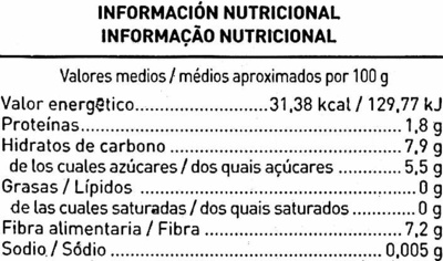 Salteado de verduras asadas - Informació nutricional - es