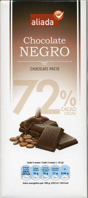 Chocolate negro 72% cacao - Product - es
