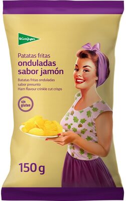 Patatas fritas onduladas sabor jamón - Producte - es