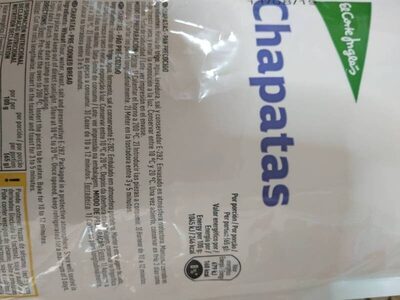 Chapatas - Ingredients - es