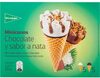 Miniconos de helados sabor nata y chocolate - Product