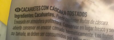 Cacahuetes con cascara - Ingredients - es