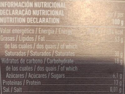 Chocolate Negro 95% - Informació nutricional - es