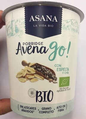 Porridge Avena GO con Espelta y Chia – Asana