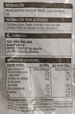 2 Barras Medianas - Ingredients