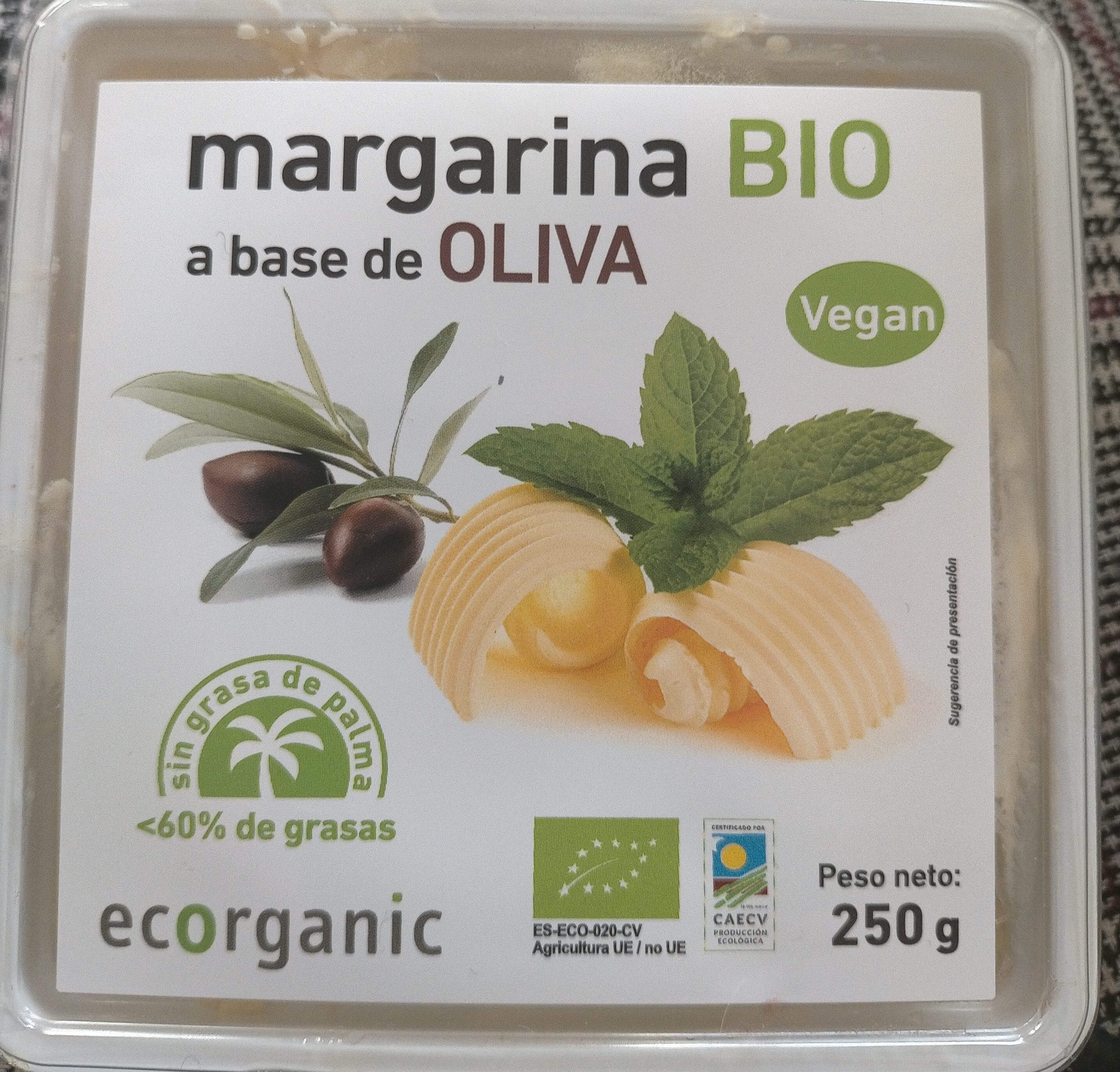 Margarina bio a base de oliva - Informació nutricional - es