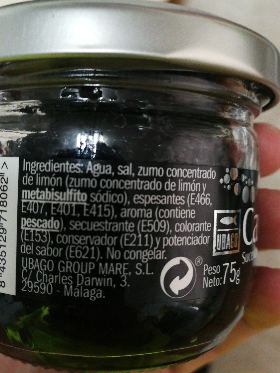 Caviar Noir - Ingrédients