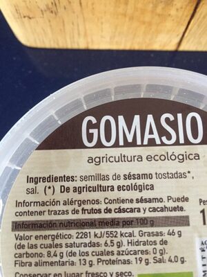 Gomasio - Ingredients - es