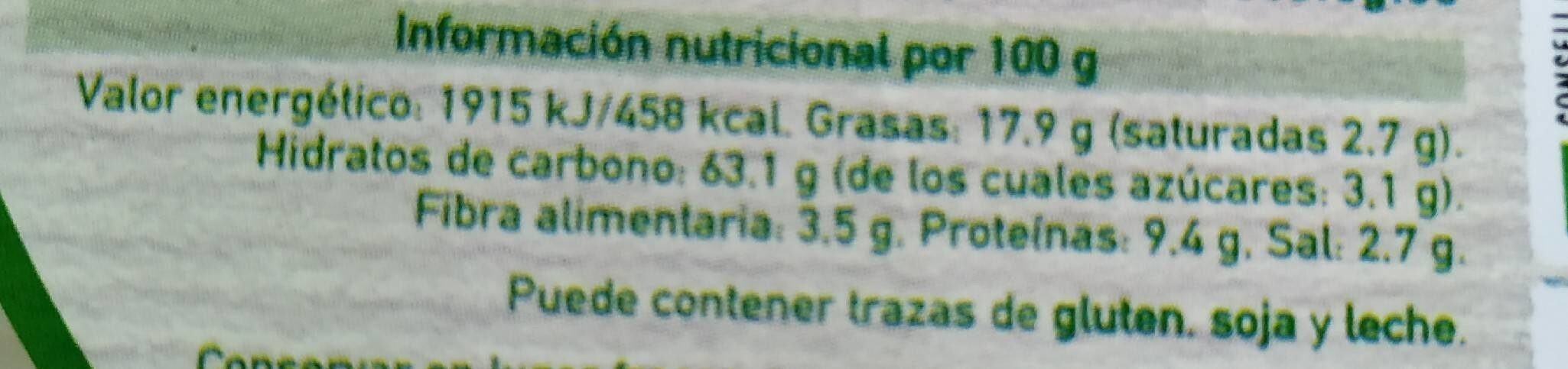 Rizos de Guisantes - Nutrition facts - es