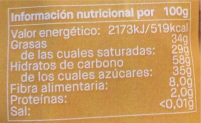 Banana chip - Nutrition facts - es
