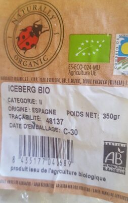 iceberg  bio - Ingrédients