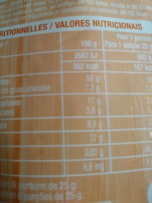 Mix anti-ox - Nutrition facts - fr