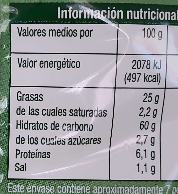 Papas fritas sabor campesina - Nutrition facts - es