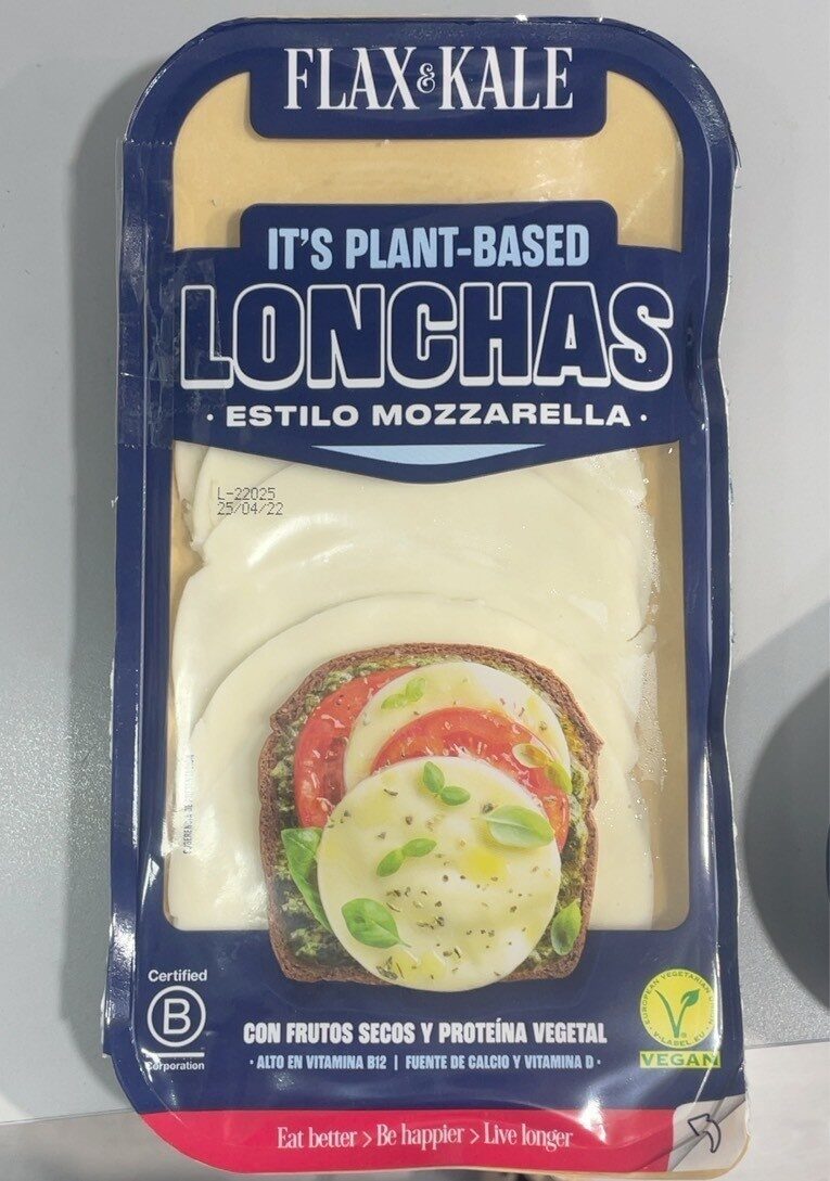 Lonchas mozzarella vegan - Producte - es